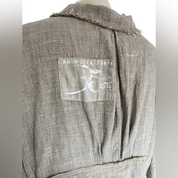Magnolia Pearl Linen Love Jacket Cardigan Lagenlook Boho Cottagecore Made in USA - Picture 7 of 16